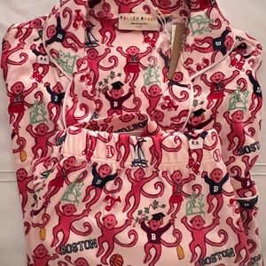Roller rabbit Boston monkeys polo pajamas. Rare and sold out